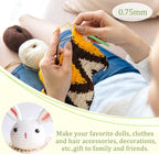 0.75 mm Crochet Hook, Ergonomic Handle for Arthritic Hands, Extra Long  Knitting Needles for Beginners and Crocheting Yarn (0.75 mm)