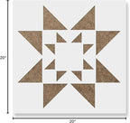 Starburst Quilt Block Stencil - Mylar Stencil, Durable for Crafting Beautiful Home Accents, Quilt Stencil
