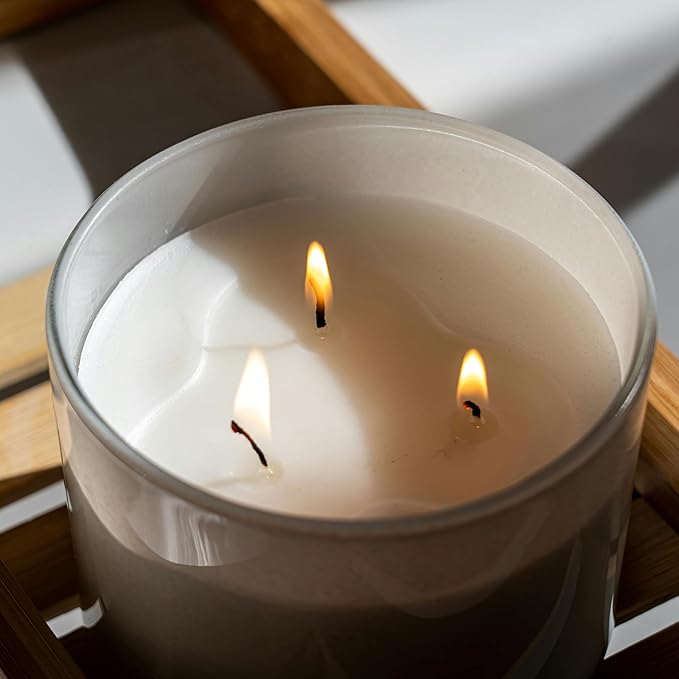 Niceme 100pcs ECO Wicks for Soy Beeswax Pearled Candles, 6” Pre-Waxed Candle Wick for Candle Making No Soot Steady Clean Burning Thick Candle Wick with Base