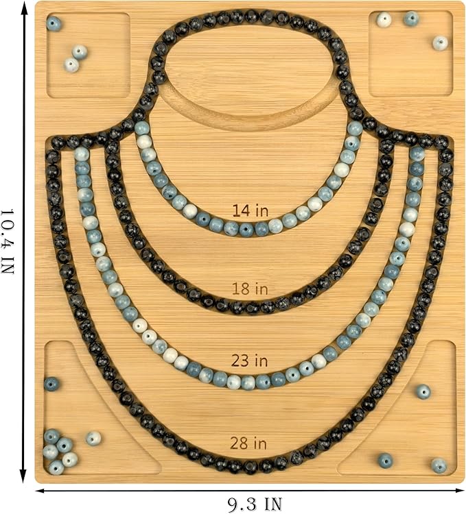 Petoysoso Bead Board for Jewelry Making,Bamboo Necklace Making Supplies,Jewelry Making Supplies,Beading Board