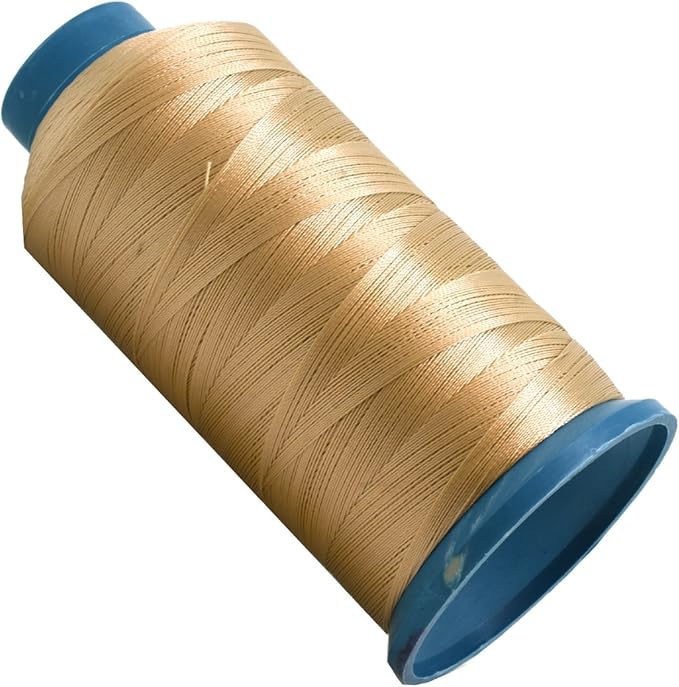 Mandala Crafts Bonded Nylon Thread Tan Heavy Duty Sewing Threads - 1500 YDs Size 69 210D T70 Tex 70 Thread for Leather Jeans Weaving Outdoor Marine Upholstery Threads