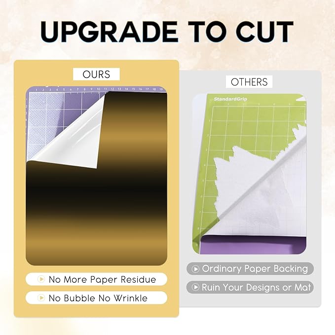 Tintnut Black Yellow Permanent Vinyl - 8 Sheets 12"x10"Gradient Adhesive Self Sticker, Ombre Glossy Self Sticker Water Proofing Vinyl Compatible with Cricut Or Silhouette