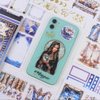 Dwpetzo Astrologer Journaling Sticker Book for Adults, 20 Sheets A5 Precut Transparent PET Washi Paper Materials Stickers for Scrapbooking, Junk Journal Supplies, Planners, Bujo, Collage