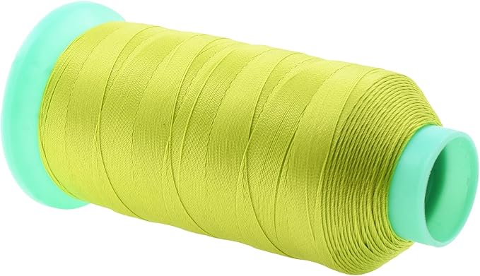 Mandala Crafts Bonded Nylon Thread - Lime Green Heavy Duty Sewing Threads - 1100 YDs Size 92 280D T90 Tex 90 for Leather, Jeans, Weaving, Outdoor, Marine, Upholstery