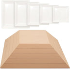 Sunnychicc 5 Pcs Ceramic Mold for Clay Wooden Pottery Clay Molds for Pottery Ceramic Plate for Slump Tools for Handbuilding Craft(Square,6.14-10.87")