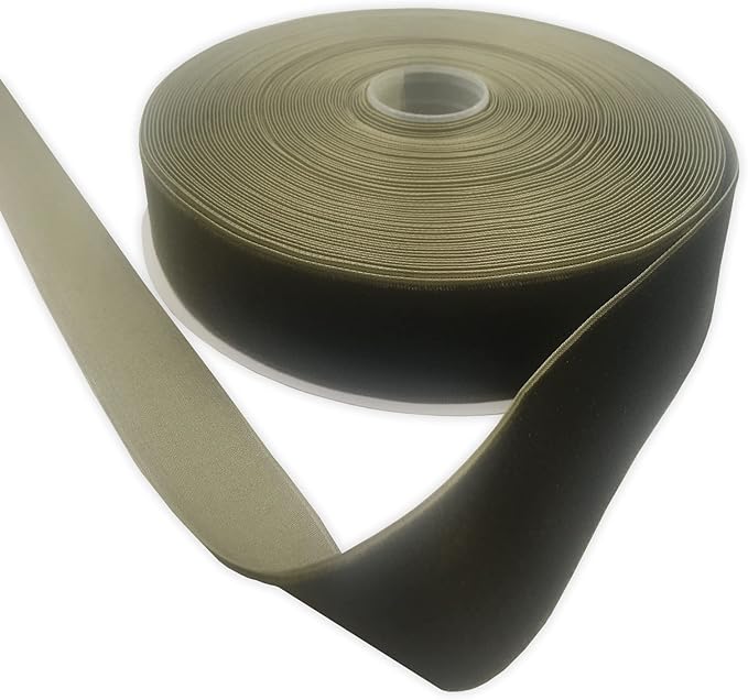 Nylon Velvet Ribbon Single Faced,1 Inch X 25Yards Spool (Moss Green)