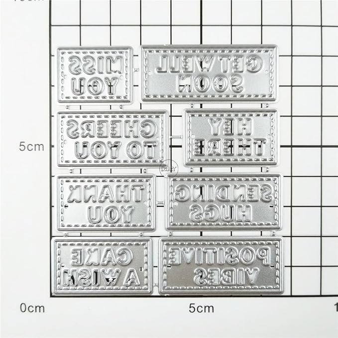DzIxY Blessing Words Cheers to You Metal Cutting Dies for Card Making Kit Embossing Paper Die Cuts Set Scrapbook Stencils Supplies Machine Templates