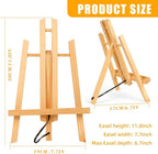 10 Pack 11.8" Wooden Easel, Easel Stand for Painting, Tabletop Easel for Artist/Students/Beginners, Portable Canvas Photo Picture Sign Holder