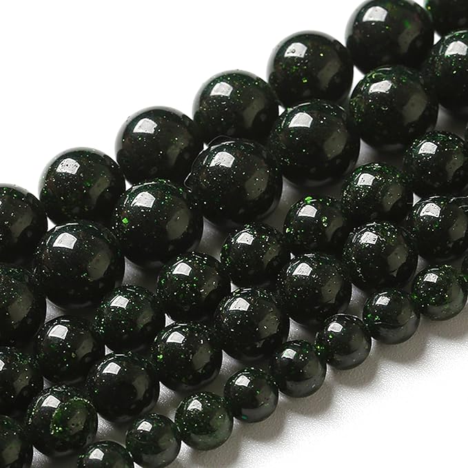 12MM 32pcs Natural Green Sandstone Energy Healing Beads Round Loose Beads for Jewelry Making Bracelet 1 Strands 15"