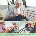 3Pcs Handmade Crochet Tension Ring, Adjustable Companion Knitting Ring with Box Gifts for Crocheters Women (Silver)