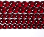 4MM 90PCS Garnet Red Glass Crystal Spacer Loose Beads for Jewelry Making DIY Bracelet 15 Inches 1 Strand