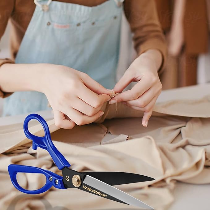 Fabric Scissors 10'' Dressmaker Shears - Professional Grade Dressmaker Shears, Sharpest Sewing Scissors for Denim, Leather, Sewing, Embroidery and Crafts, etc