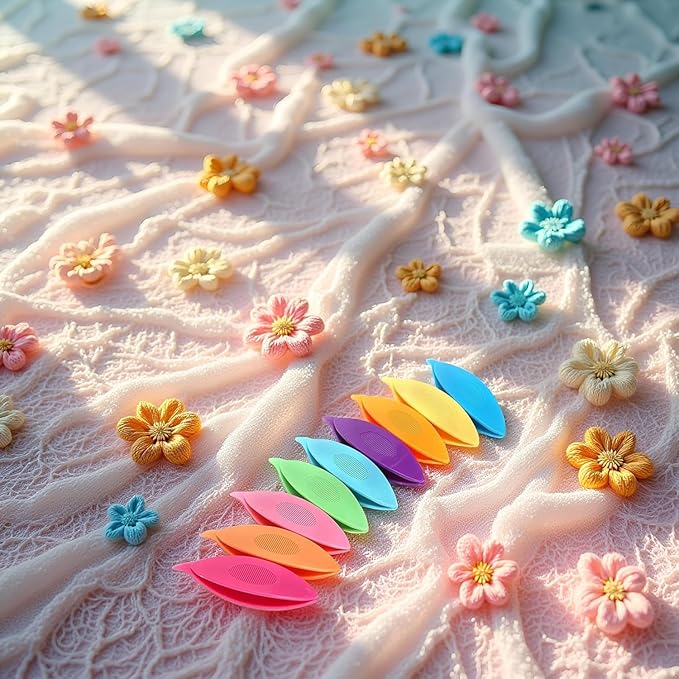 Czhotg 9-Pcs Ergonomic Tatting Shuttles - Beginner-Friendly Lacemaking Kit for Crochet, Bobbin Weaving and DIY Jewelry Making (Multicolor)