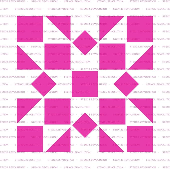 Kaleidoscope Quilt Block Stencil - Homemade & Wallpaper Stencils, Quilting