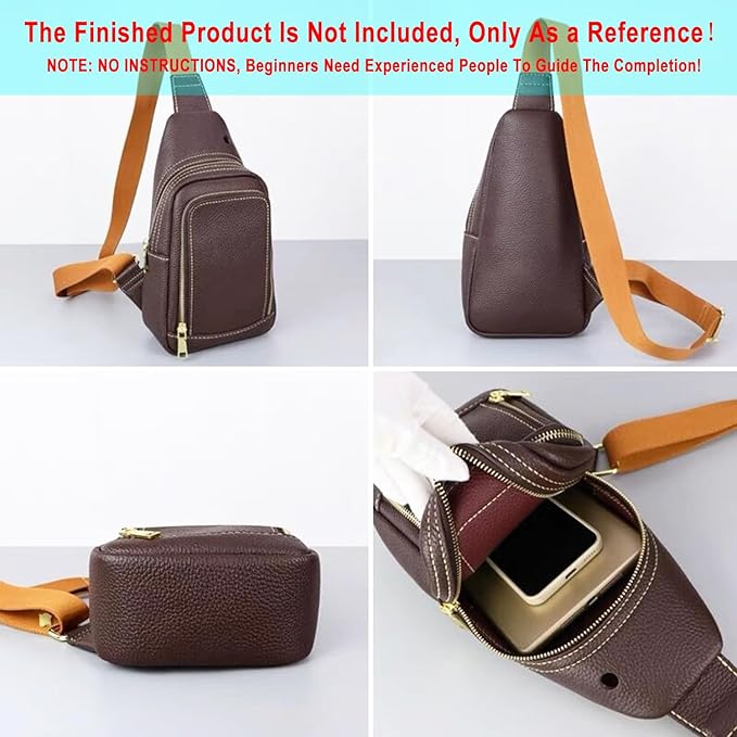 RIVEENY Sling Bag Acrylic Template,Leather Pattern Acrylic Leather Templates for Capacity Crossbody Backpack Casual Motorcycle Chest Bag for Men's