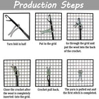 Latch Hook Kits for Adults, Pre-Printed Handmade Rug Crochet Yarns DIY Door Mat Kits for Home Decor Festival Gift 23.6"X15.8" (Three Dogs)