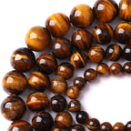 6MM Natural Iron Yellow Tiger Eye Stone Energy Healing Beads Round Loose Beads for Jewelry Making Bracelet 120pcs 2 Strands 32"