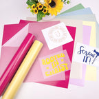 TECKWRAP Permanent Vinyl Sheets, 12" x 12" Assorted Permanent Adhesive Vinyl for DIY Sticker, Decor, Easy to Weed Compatible with Cutting Machines，20 Sheets