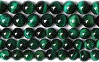38PCS 10mm Top AAA Green Tiger Eye Beads Natural Stone Round Loose Beads for Jewelry Making DIY Bracelet,Necklace, Earrings 15" Inch