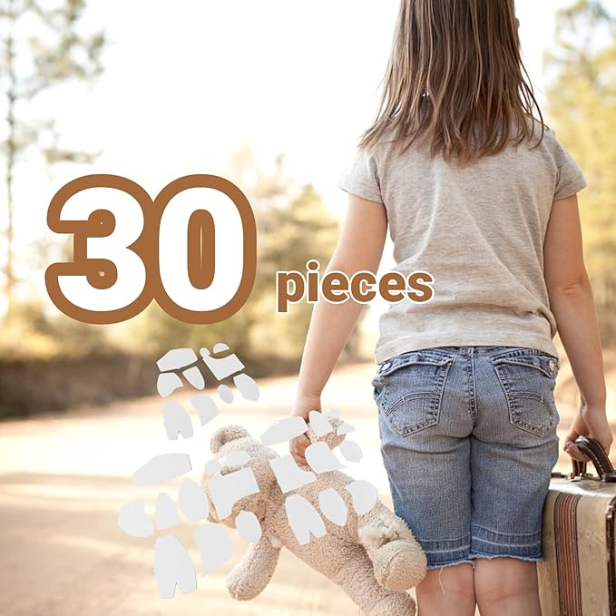 Jectse 30 Pcs Memory Bear Template Ruler Set, Acrylic Memory Bear, Preserving Childhood Memories, Nursery Decor Craft Memory Bear Sewing Patterns Template for Beginner Sewing, Jectsebc46s37k2o