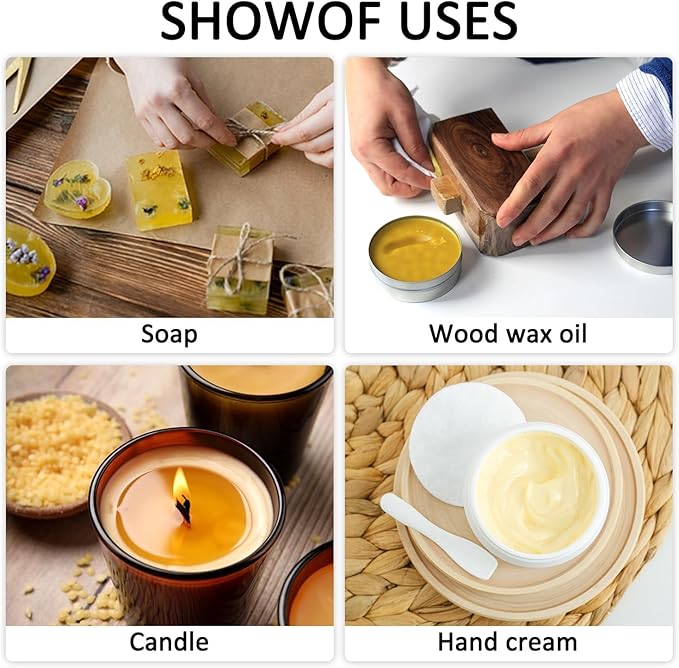 5-lb Pure Yellow Beeswax pellets - for Candles in All Shapes and Sizes, Beeswax Balm, Lip Balm, soap Making Supplies,Craft Projects DIY (80 oz.)