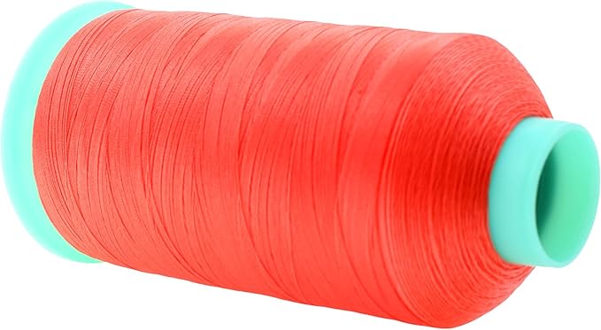 Mandala Crafts Bonded Nylon Thread Coral Heavy Duty Sewing Threads - 2843 YDs Size 46 210D T45 Tex 45 Thread for Leather Jeans Weaving Outdoor Marine Upholstery Threads