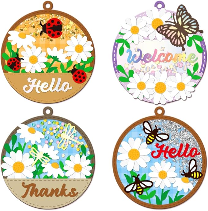 GLOBLELAND Insect Background Shaker Cutting Dies for Card Making Bee Butterfly Dragonfly Shaker Cut Die for DIY Scrapbooking Journal Embossing Paper Craft Decor