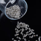 1200PCS 3mm Bicone Crystal Glass Beads for Jewelry Making, Sparkling Mini Beads for Suncatchers, DIY Bracelets & Craft Projects (Grey)