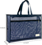 Art Portfolio Bag 18 x 12 Inch, Poster Storage Bag with Handle and Zipper Organizer Transparent Bag for Posters Board, Painting Book, Bulletin Boards, Watercolor Sketchbook