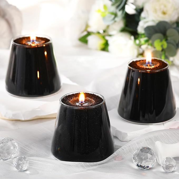 MTLEE Candle Sand 3.3 lb DIY Pearled Candle Making Kit Included 20 Pcs Wicks and Refillable Beaded Wax Sand Beaded Wax Gift with Wicks Self Extinguish for Home Wedding Party Women(Black)