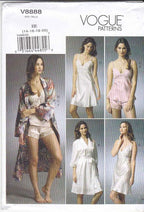 Vogue Patterns V8888EE0 V8888 Misses' Robe/Slip/Camisole and Panties Sewing Template, Size EE (14-16-18-20)