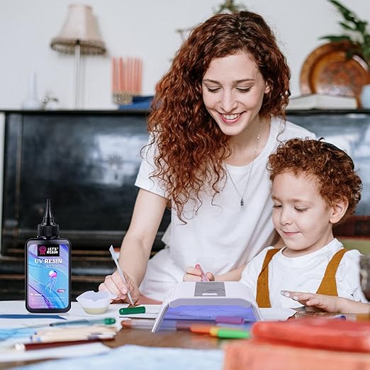 LET'S RESIN UV Resin Soft Type, 100g Elastic&Bendable Crystal Clear Ultraviolet Epoxy Resin, Low Shrinkage UV Resin Kit for Crafts, Jewelry Making, Decoration