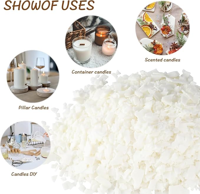 Natural Soy Wax for Candle Making 20 lb Bag, Soy Wax Flakes,DIY Candle