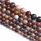 4MM 88PCS Natural Stone Petrified Wood Jasper Loose Beads for Jewelry Making DIY Bracelet