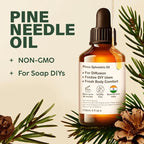 KUKKA Pine Needle Essential Oils - 4 Fl Oz - for Hair, Skin, Diffuser, Aromatherapy & DIY Soap Making Scent