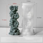 Elephant Molds Animal Resin Mold - Resin Casting Silicone Molds for Home Decor & Candle Making Wave Spiral Mold