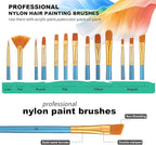 Wooden Tabletop Art Easel Set for Painting, 54 Pieces Starter Acrylic Paint Set with 24 Colors Acrylic Paints, Canvases, Sketch Pads, Brushes and Palette for Beginners Young Artists and Adults