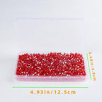 1100pcs Red 4mm Bicone Crystal Beads for Jewelry Making – Faceted Glass Beads for DIY Bracelets, Necklaces, Earrings, Suncatchers, Crafts, and Loc Sprinkles
