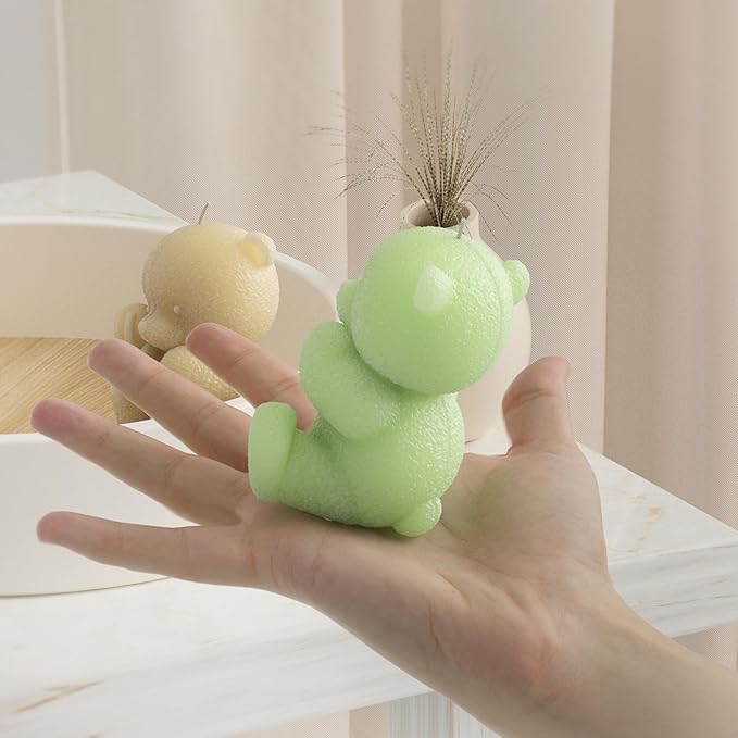 Suture Bear Doll Bear Candle Animal Resin Casting Making Molds Silicone Mold for Candle Home Decorate Candle Making 3D Animal Mold