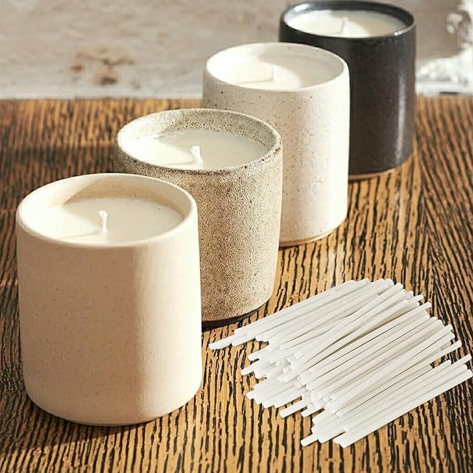Pearled Candle Extra Wicks 100 Pack for Pearled Candle Making - 2 Inch White Cotton Candle Wicks for Candle Making DIY