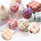 EuTengHao Silicone Candle Molds Set for Candle Making with Candle Wicks, 3D Silicone Mold for Soy Wax, Soap, Cake, Dessert DIY Scented Candle Craft Making