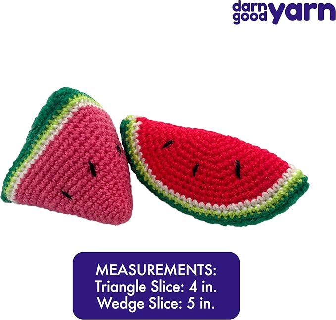 Darn Good Yarn - Crochet kit for Beginners to Intermediate | Watermelon DIY Crochet Amigurumi - Crochet Kit Include Pattern, Yarn, Crochet Hook, Stuffing and Knitting Needles