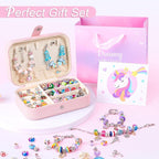 Sofier Bracelet Making Kit for Girls DIY Beads Charms Set Teen Girl Gifts for Birthday Christmas Arts and Crafts Kit with Portable Organizer Box