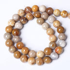 75PCS 10MM Natural Stone Coral Jade Chrysanthemum Beads for Jewelry Making DIY Bracelet