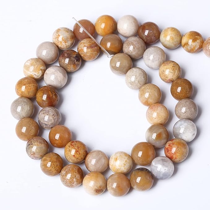 12MM 32PCS Natural Stone Coral Jade Chrysanthemum Beads for Jewelry Making DIY Bracelet