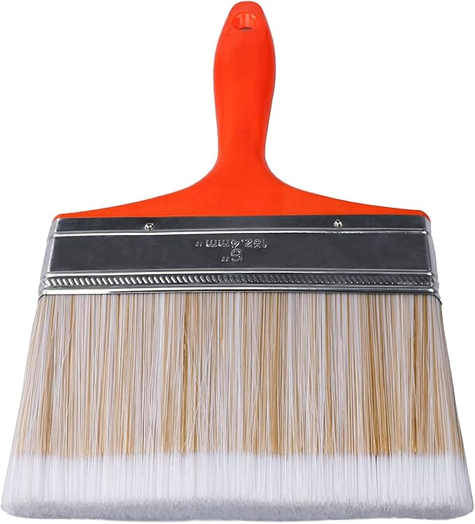 6 Inch Large Artist Flat Paint Brush Wide Wall Art Paint Brush for Gesso, Varnishes, Acrylic Painting, Watercolor, Wood, Wall, Furniture