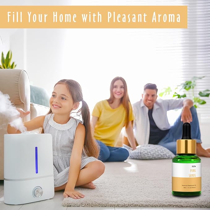 Pink Sands Fragrance Oil, MitFlor 30ml Premium Scented Oil, Large Size Fragrance Essential Oils for Diffuser, Soap & Candle Making Scents, Home Diffuser Oil