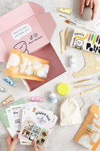 Pott'd Air Dry Clay for Adults and Beginners Home Pottery Kit. DIY Craft Kit Includes: Clay, Tools, Paints, Brushes, Sealant, How-to-Guides