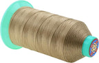 Mandala Crafts Bonded Nylon Thread Dark Beige Heavy Duty Sewing Threads - 800 YDs Size 277 840D T270 Tex 270 Thread for Leather Jeans Weaving Outdoor Marine Upholstery Threads