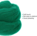 uxcell Needle Felting Wool, 1.76oz Natural Fibre Wool Roving Yarn Wool Felting Supplies for Needle Felting Yarn DIY Handcrafts, Green